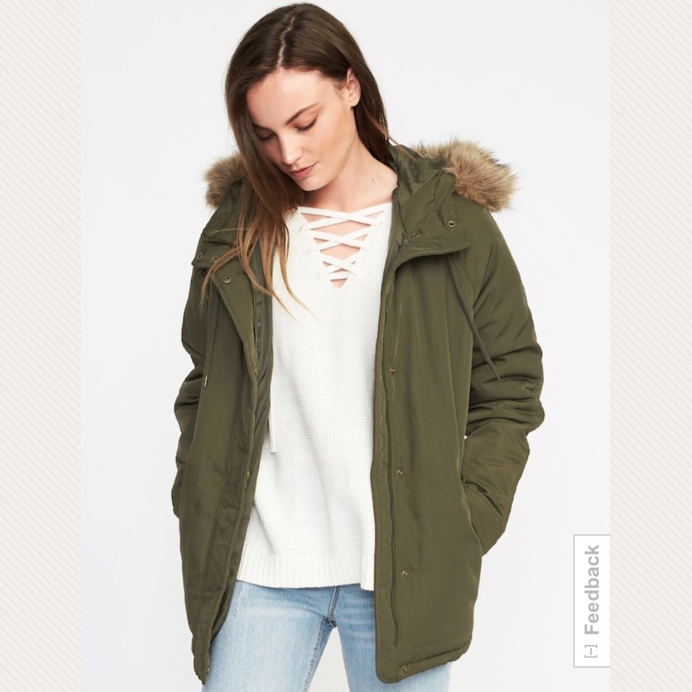 NWOT Hooded Utility Parka